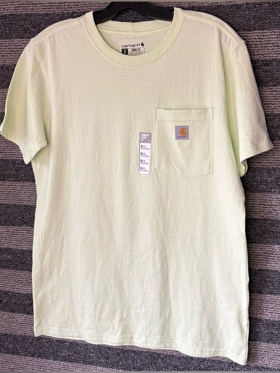 Carhartt Tops - NWT Carhartt Women’s Key Lime Green Loose Fit Pocket T-Shirt Small